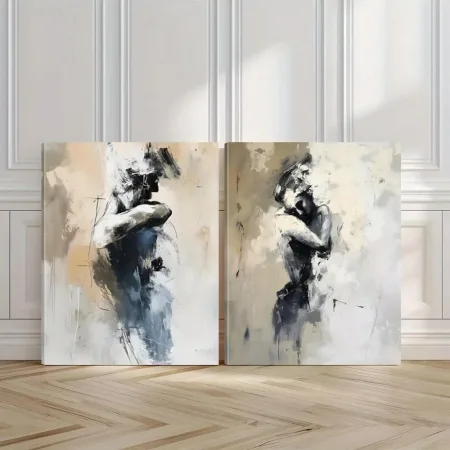 Модульная картина на холсте «Силуэты», 2 части