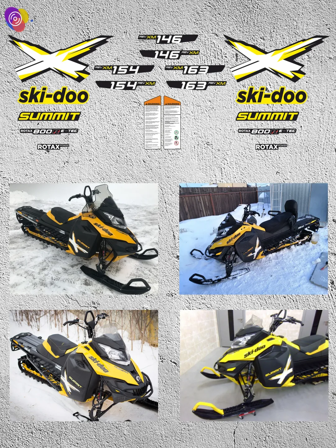 Наклейки на снегоход SKI-DOO SUMMIT — комплект — изображение 3